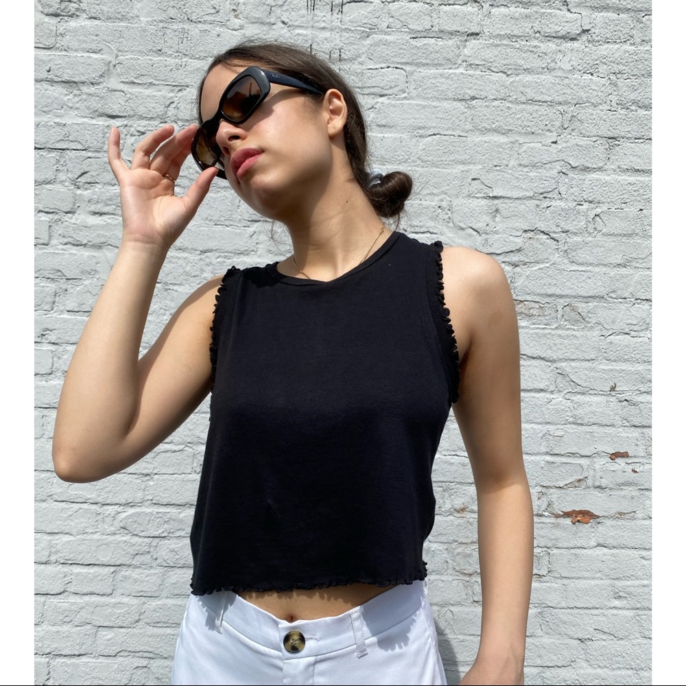 Black tank top